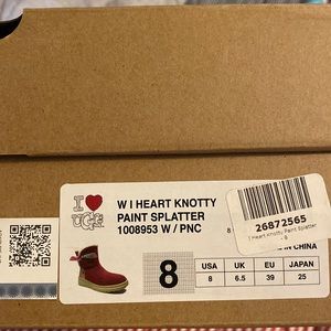 Ugg Heart Knotty Paint Splatter Boots